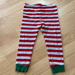 Carter's Boys Size 24 Months Christmas Red and Gray Striped Pajama Pants